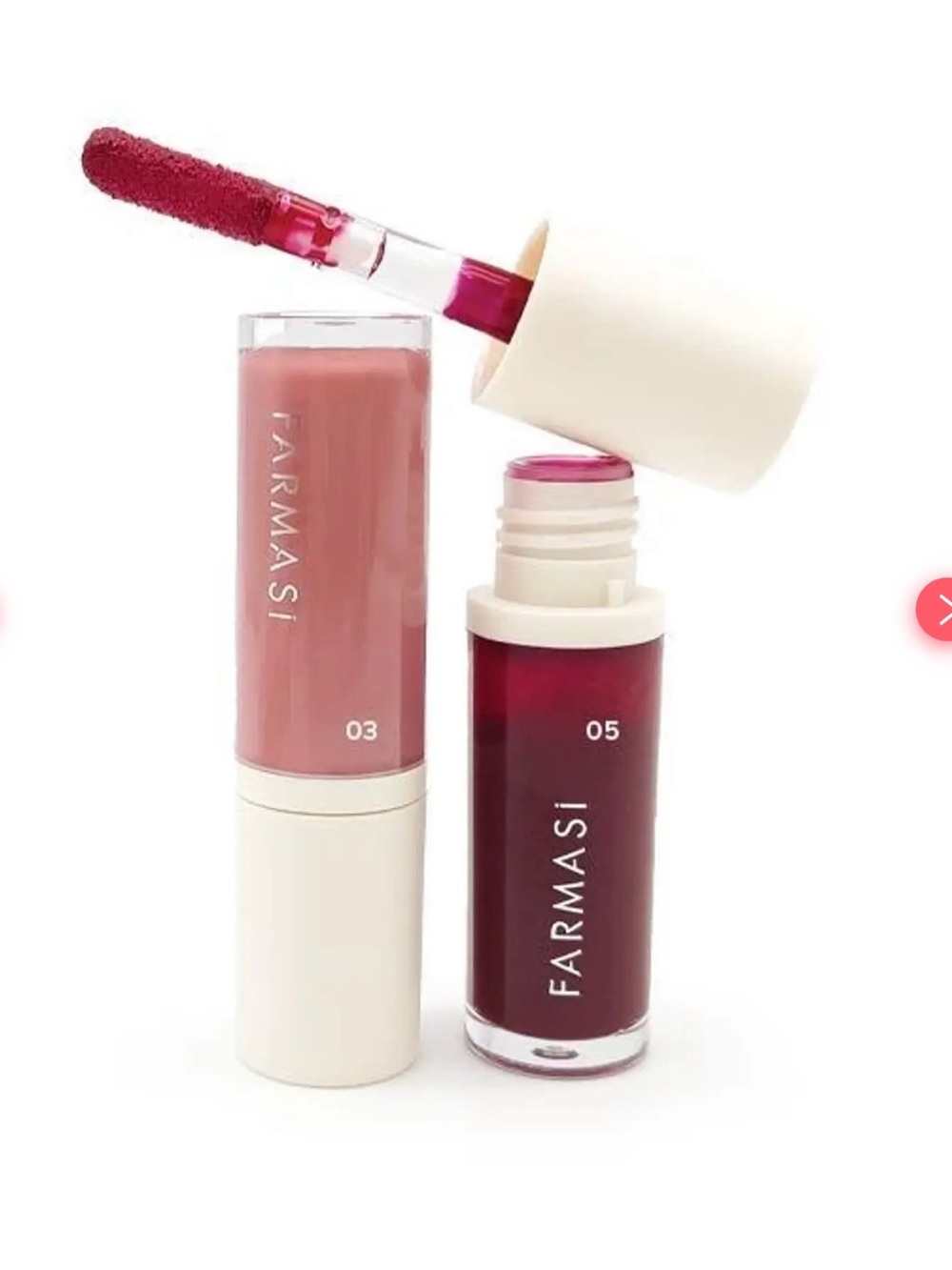 Farmasi Lip Oil — Pink & Deep Cherry Shades